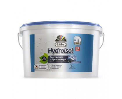 Состав гидроизоляционный эластичный Dufa Hydroisol голубой 3кг.