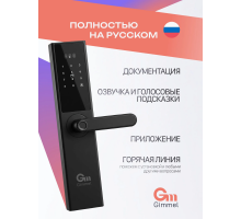 Замок электронный с ручками Gimmel F45 TTLock, черный