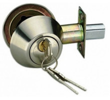 Замок врезной Grandlock deadbolt 101 (кл/кл) 3 ключа никель (блистер)