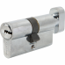 Евроцилиндр Palladium ZN 60 (30х30) перф. ключ-вертушка хром.